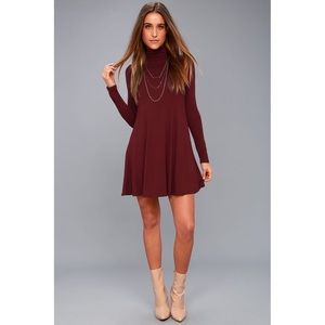 Lulu’s | Sway, Girl, Sway! Wine Red Swing Dress
